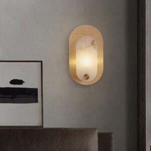 Luxury Home Decor Design Marble Made Wall Light Fixture Modern Interior Living Room Bedroom Hotel Wall Mounted Lamp Sconce