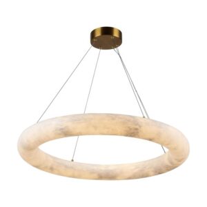 Natural Marble Alabaster Ring Living Room Luxury Ceiling Round Chandeliers Pendant Lights for Hanging Lamps Ceiling Modern