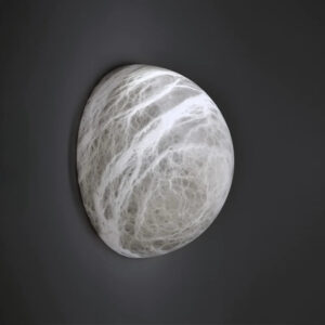 Indoor Moon Home Hotel Villa Art Decorative New Design James Modern Alabaster Hemisphere Wall Sconce