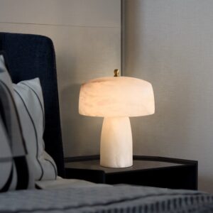 Modern Luxury Alabaster Light Hotel Villa Living Room Marble Lamp Bedroom Bedside Minimally Designed Decorative Desk Lamp