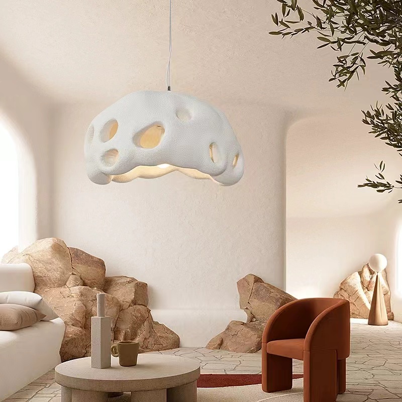 Modern Nordic LED Wabi Sabi Chandelier for Indoor Home Bedroom Living Room Dining Room and Bar with 3000K Color Temperature