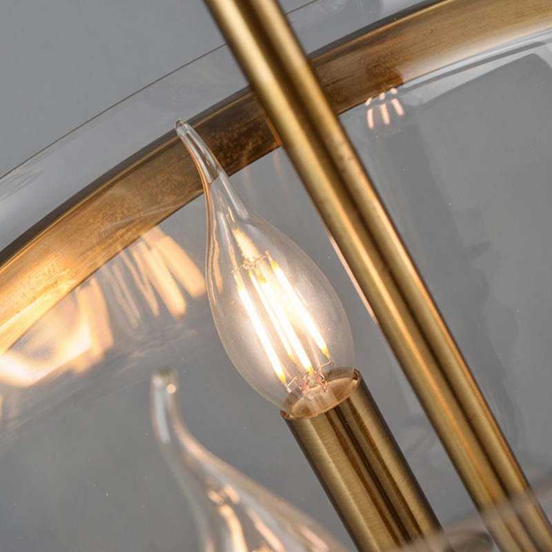 Industrial Style Hanging Lamp Contemporary Living Room Kitchen Island Decorative Glass Bucket Pendant Chandelier Lights