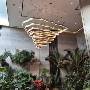 Modern multilayered interior decoration fixture mountains shape luxury unique pendant lights SSM-0032 image 1