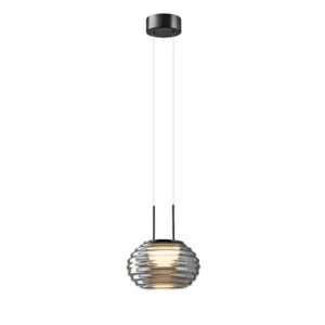 Bedroom bedside LED striped glass chandelier Restaurant bar Single head living room minimalist pendant lights SSM-2015-01 image 1