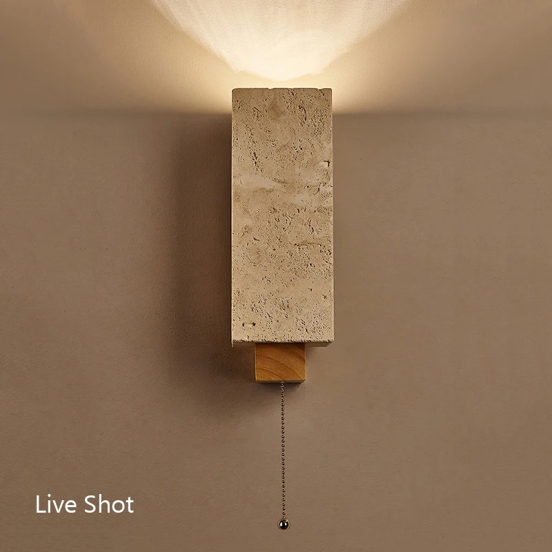 New Wabi Sabi Home Decor Atmosphere Wall Light Cream Style Simple Living Room Bedroom Bedside Table Corridor LED Wall Lamps