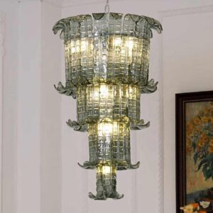 Modern Custom Hotel Hallways Decoration Lighting Hand Glass Hanging Pendant Lights Chandelier Lamp for Hotel Home Lobby SSM-3322 image 1