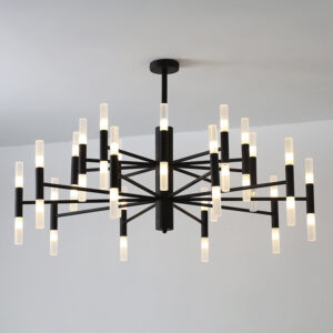 Scandinavian Living Room Showroom LED Pendant Lamp New Multi Head Modern Dining Room Bedroom Indoor Gold Black Chandelier SSM-9897-03 image 1