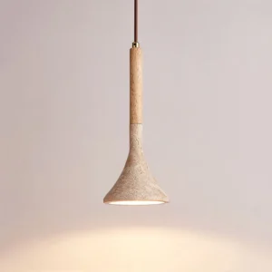 Yellow Marble Pendant Light Dining Room Japan Wabi Sabi Travertine Led Droplight Bedside Nordic Hanging Lamp for Restaurant SSM-2026 image 1