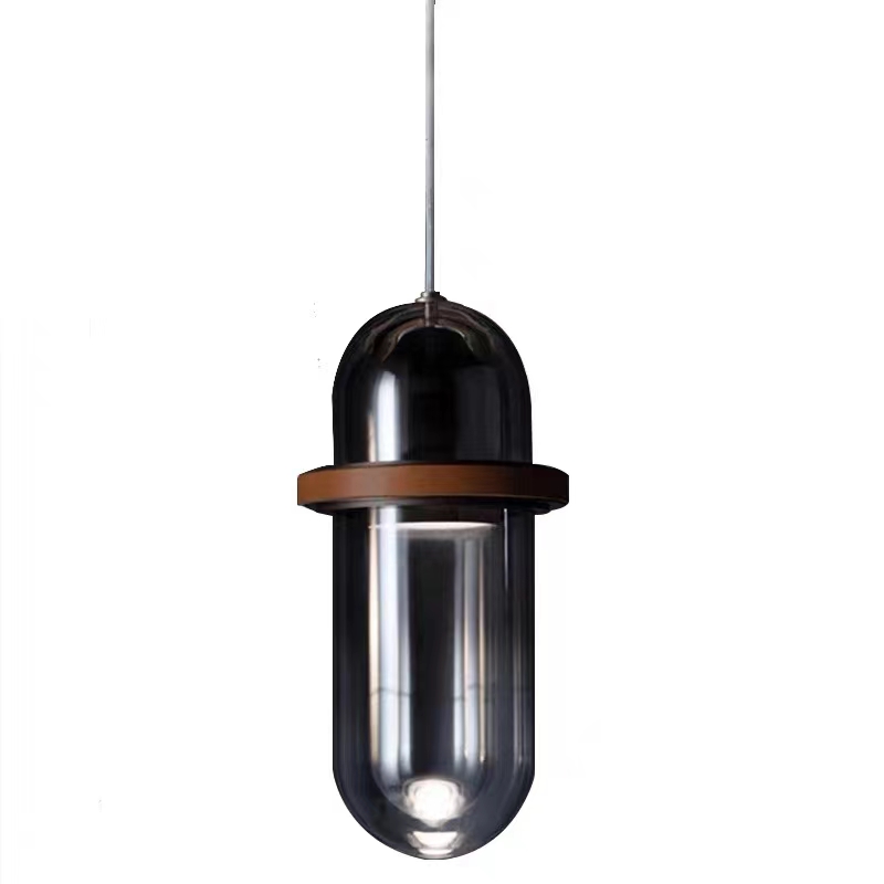 Nordic Dining Room Chandelier Simple Living Room Bedroom Bedside Lamp Modern Minimalist Single Head Glass Chandelier