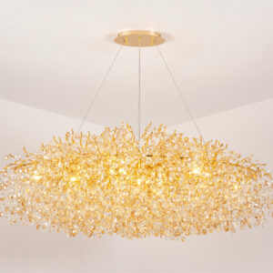 Post Modern European Style Art Decorative Rain Drop Crystal Glass Lighting for Island Kitchen Tree Branch Chandelier SSM-6052 image 1