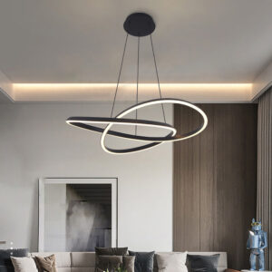 High Quality Residential Decoration Office Restaurant Shop Home Living Room Black LED Pendant Lamp SSM-9792-01 image 1