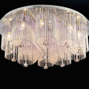 Crystal Fixture Wedding Indoor Decorative Hotel Hall Bedroom Living Room Raindrop Crystal Chandelier Ceiling Light for Sale SSM-9215 image 1