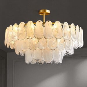 Light Luxury Glass Chandelier Creative Luxury Living Room and Dining Room Lights WSM-8040 image 1