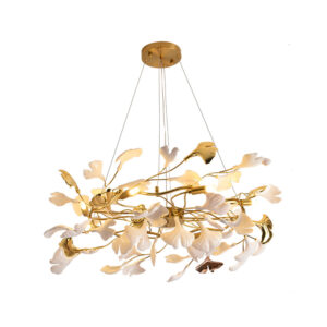 Modern American Style Indoor Dining Room Chandelier Golden Brown Ceramic Pendant Iron 220V Ceiling Home Lighting Hanging 220V SSM-9919 image 1