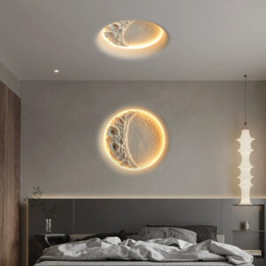 Led Chandelier Nordic Modern Simple Creative Personality Design Moon Plaster Wall Lamp for Bedroom Living Room Study SSM-2607 image 1