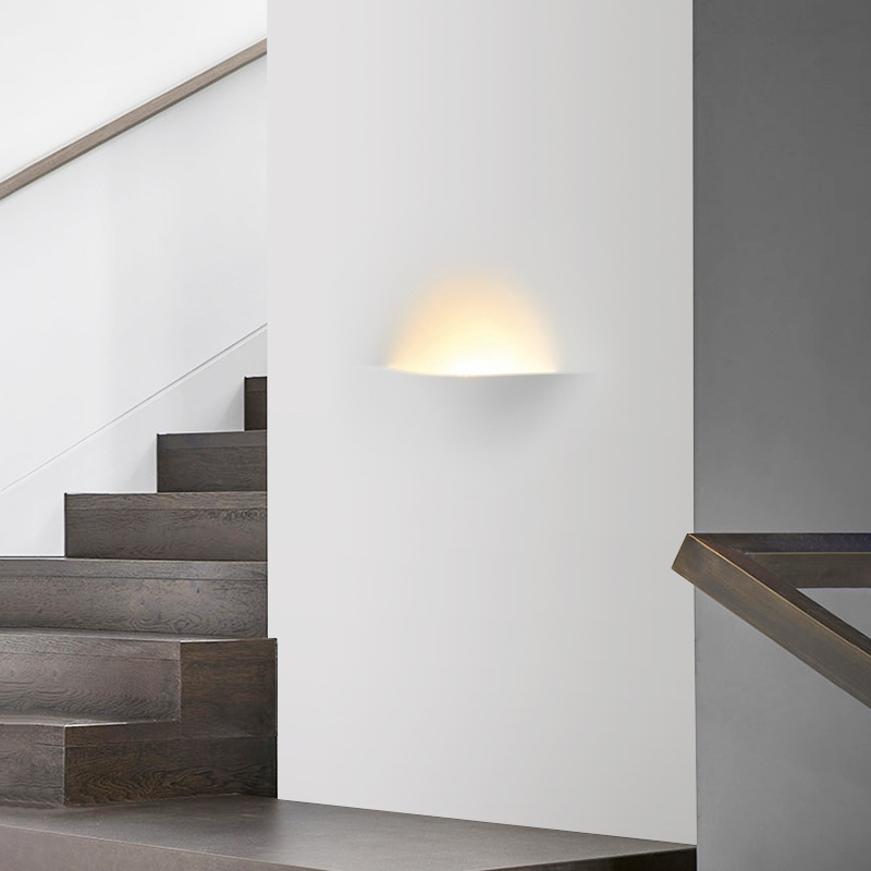 Creative Embedded Frameless Aluminum Base LED Light Source Wall Lamp Simple Personality Design for Outdoor Living Room Bedroom