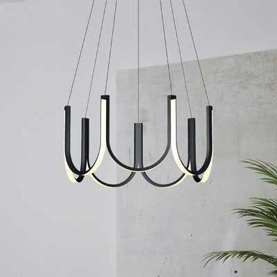 Indoor Decorative U Shape Creative Home Hotel Villa Modern Hanging Luxury Ceiling Chandelier