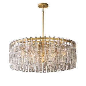 Post Modern Luxury American High Class All Copper Lamp Designer Crystal for Living Room Project Installation WSM-8023 image 1