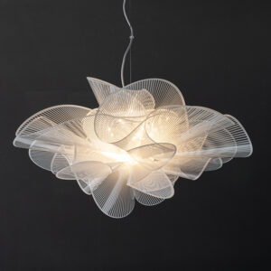 Nordic Creative LED Pendant Light Italian Designer White Flower Pendant Lamp for Living Room Bedroom SSM-9823 image 1