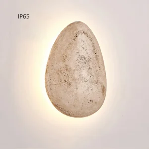 Waterproof LED Wall Lamp Natural Yellow Stone for Bedroom Decor Personalized Cobblestone Villa Courtyard Doorway Corridor SSM-2248 image 1