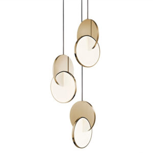 Simig Lighting Luxury Creative Mini Aluminum Mirror Bedside Modern Gold Led Living Room Hanging Light SSM-9917 image 1