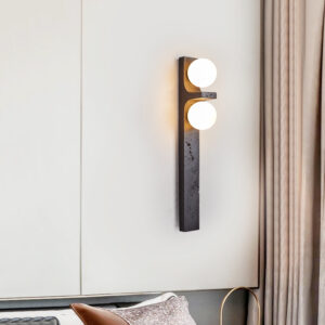UP Lights Black Travertine Wall Lamp Bedroom Bedside Black Wall Lamp for Staircase Decoration SSM-2266 image 1