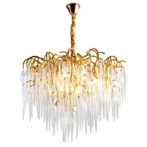 Modern Lustre Crystal Aluminum Lamp Gold Glass Chandeliers Pendant Lights Luxury SSM-6001 image 1