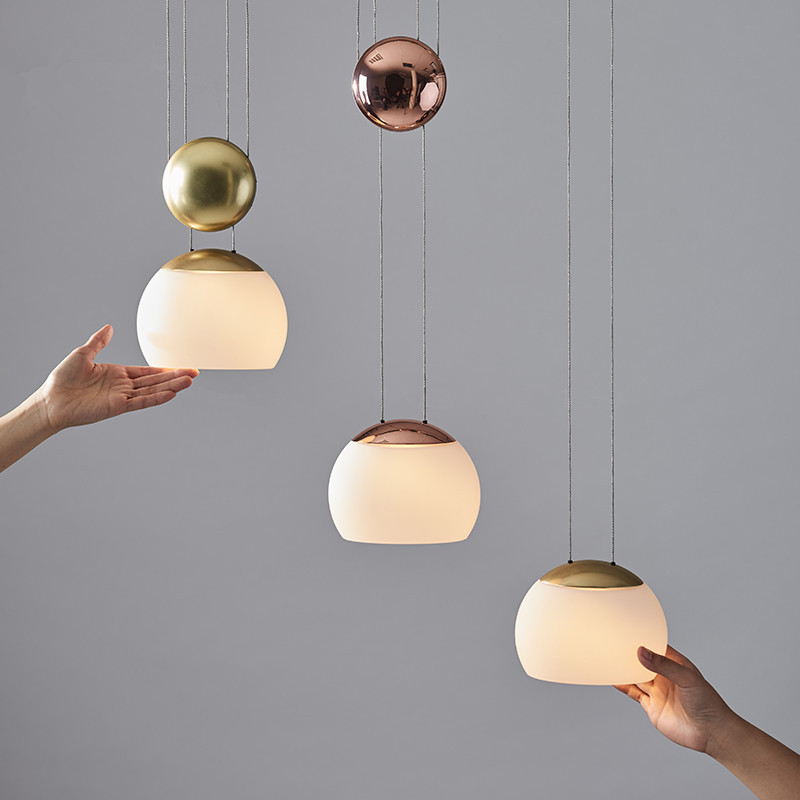 Modern LED Chandelier for Living Dining Bedroom Glass Ceiling Lighting with Free Height Adjustment Small Hanging Installation