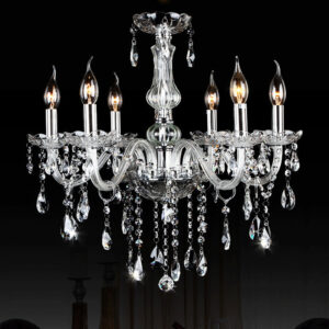 6 Arms Simple Luxury Crystal Chandeliers Lamps Glass Chandelier Pendant Light for Living Room Bedroom SSM-8034 image 1