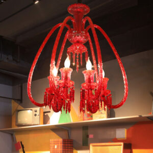 Cognac Candle Crystal Chandelier Hotel Engineering Lamp Creative Restaurant Crystal Lamp Bar Aisle Lamp SSM-9077 image 1