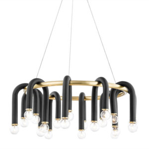 Nordic Design Post Modern Ceiling Light Chandeliers for Restaurant Hotel Pendant Light Iron Black and Gold SSM-9798 image 1