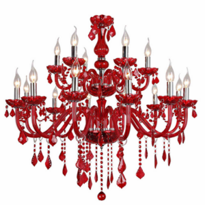 Colorful glass branch red pendant lights Luxury banquet hall lighting Decorative Modern Living Room crystal chandeliers SSM-8079-02 image 1