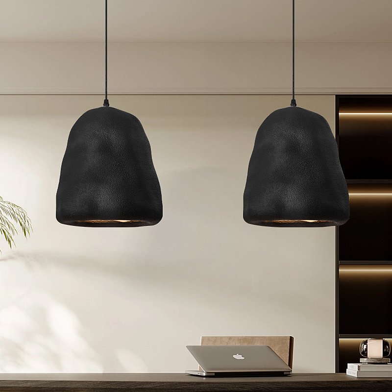 Nordic Modern LED Ceiling Hanging Pendant Light Wabi Sabi Style Chandelier for Bedroom Villa Living Dining Room