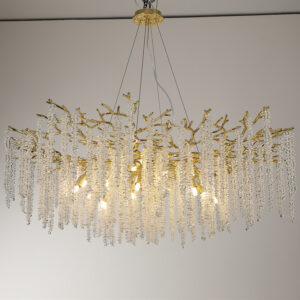 Glass Pendant Light For Living Room Hotel Hall Aluminum Chandelier Modern SSM-6012 image 1