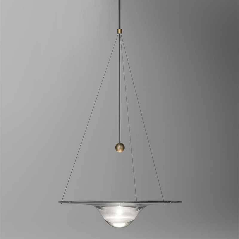 Modern Glass Led Pendant Light Customizable Art Lobby Staircase Chandelier Home Restaurant Hanging Light