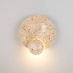 Yellow Cave Stone Cream Wind Wall Lamp for Bedroom Bedside Living Room Designer Japanese Wabi sabi Atmosphere Wall Light SSM-2036-10 image 1