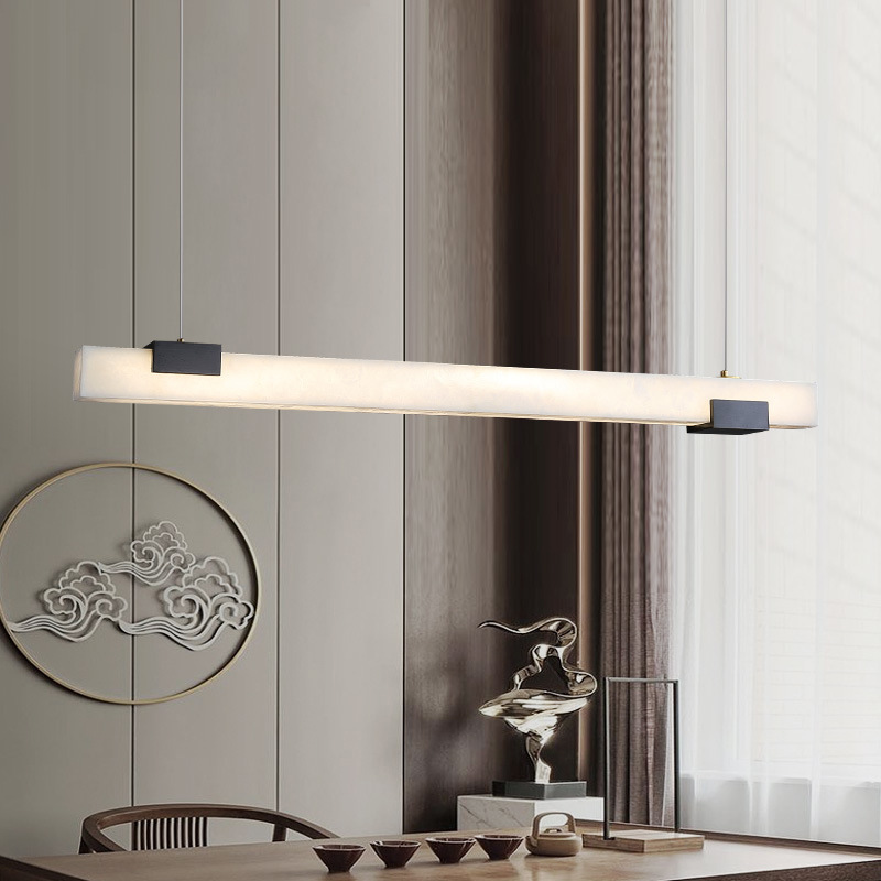 Elegant Yunshi Modern Chinese Chandelier Minimalist All Copper Lighting for Restaurant Bars Dining Rooms Tea Rooms
