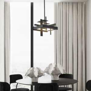 Art Minimalist Black Unique Luxury Metal Chandelier Pendant Light for Dining Room Living Room Home SSM-3010 image 1