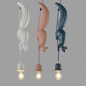Nordic Creative Squirrel Pendant Lamp Modern Animal Decoration Lamp Children s Room Bedroom Attic SSM-9780 image 1