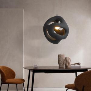 PM Japanese Wabi Sabi Style Chandelier Hollow Out Design Loft Bar Counter Bedside Small Pendant Lamp Modern Indoor Lighting SSM-9752 image 1