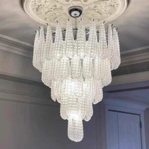 French Glass Chandelier Villa Hotel Home Retro Light Luxury Bedroom Living Room Dining Room Wedding Chandelier Pendant Light SSM-3328 image 1