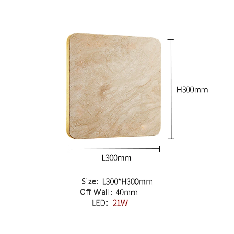 New Natural Yellowstone Ip65 Waterproof Led Wall Lamp Square Villa Courtyard Entrance Corridor Restaurant Decorative Lights