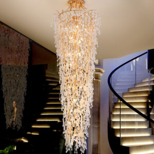 High Ceiling Pendant Lamp for Staircase Luxury Big Size Hotel Lobby Crystal Custom Chandelier SSM-6053 image 1