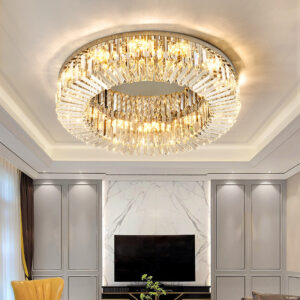 Modern Chandeliers LED Ceiling Luxury Modern Long Chandelier Led Home Decor Lights Pendant K9 Crystal Ceiling Light SSM-9210 image 1