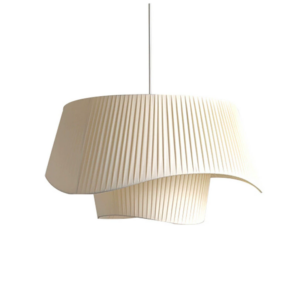 French Style Vintage Design Living Room Bedroom Double Tier Fabric Suspension Pendant Light Fixture SSM-9730 image 1