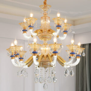 best selling modern luxury k9 crystal chandelier home living room bedroom decoration lighting luster pendant lamp chandelier SSM-9139 image 1