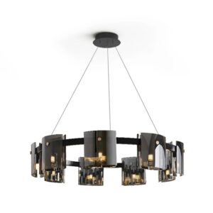 Modern Gold Black Luxury for Living Room Decorative Chandeliers Led Light Fixture G9 Bulb Kitchen Lighting Glass Pendant Light SSM-8120 image 1