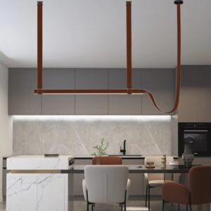 VANTONE Italian Designer Leather Linear Modern Pendant Light Kitchen Island Restaurant Lighting Hanging SSM-9813 image 1