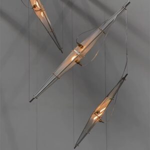 Decoration Empty Loft Staircase Hanging Lamp Model Room Exhibition Nordic Designer Creative Sailboat Chandelier Light SSM-8117 image 1