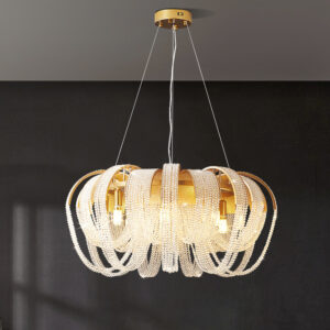 Modern American Indoor Lighting Ceiling Lamp Contemporary Crystal Pendant Lamps for Living Bedroom Hanging Chandeliers SSM-9217 image 1